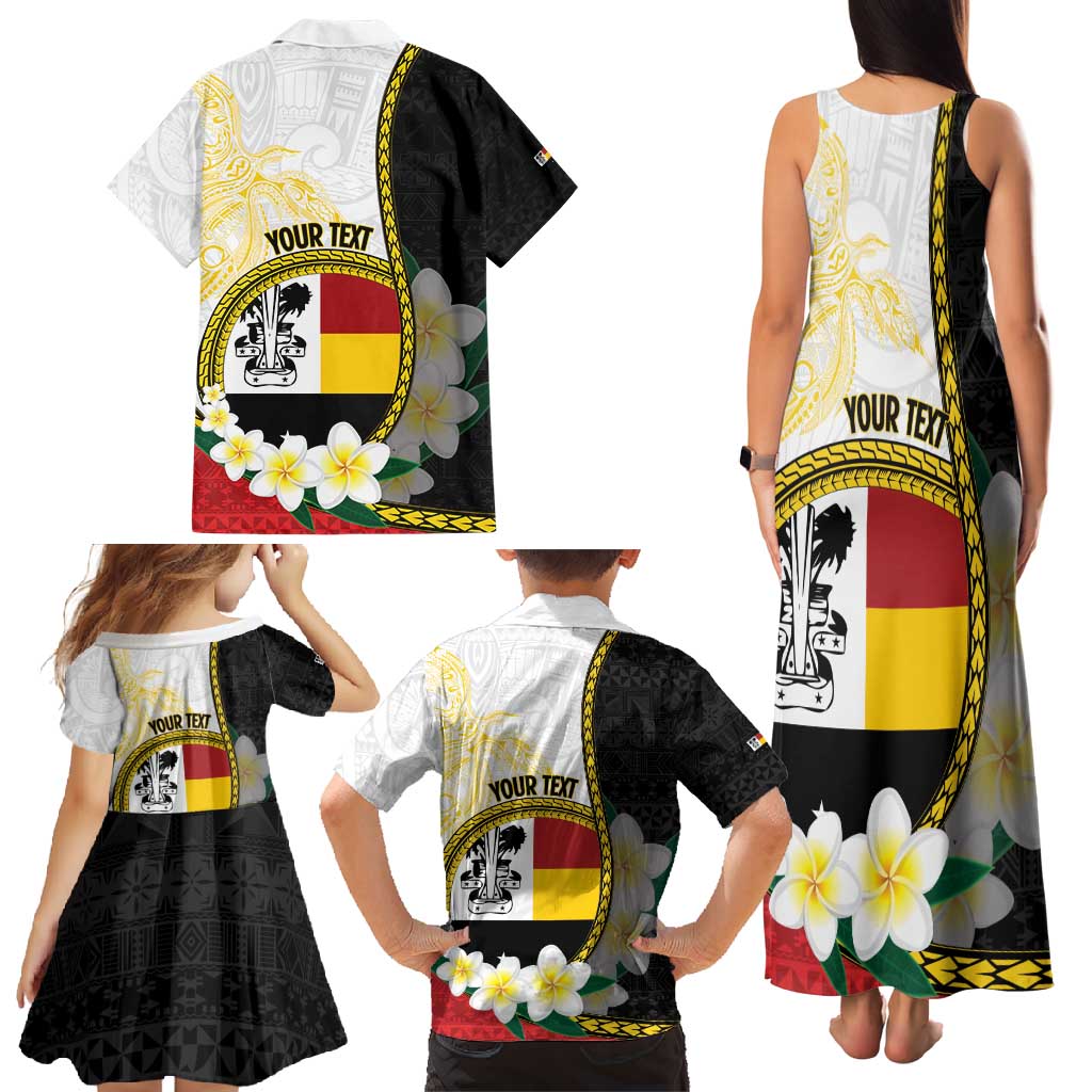 Personalised PNG Madang Provins Family Matching Tank Maxi Dress and Hawaiian Shirt Papua New Guinea Plumeria Melanesian Pattern LT14 - Polynesian Pride
