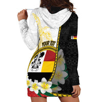 Personalised PNG Madang Provins Hoodie Dress Papua New Guinea Plumeria Melanesian Pattern LT14 - Polynesian Pride