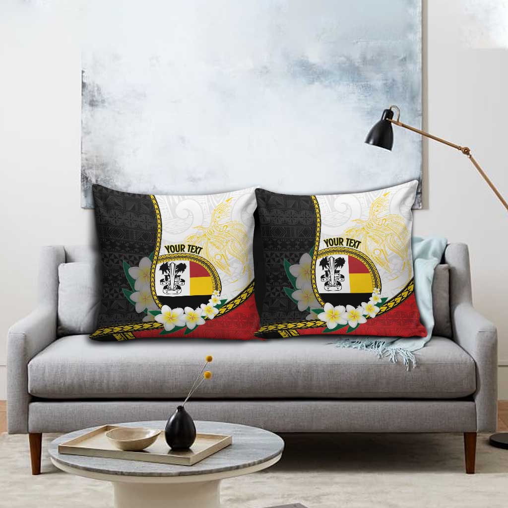 Personalised PNG Madang Provins Pillow Cover Papua New Guinea Plumeria Melanesian Pattern - Polynesian Pride
