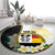 Personalised PNG Madang Provins Round Carpet Papua New Guinea Plumeria Melanesian Pattern - Polynesian Pride