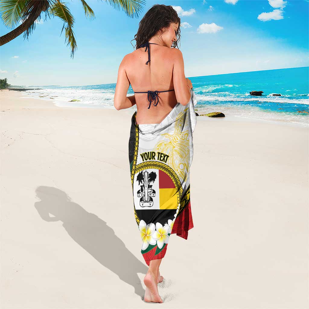 Personalised PNG Madang Provins Sarong Papua New Guinea Plumeria Melanesian Pattern - Polynesian Pride