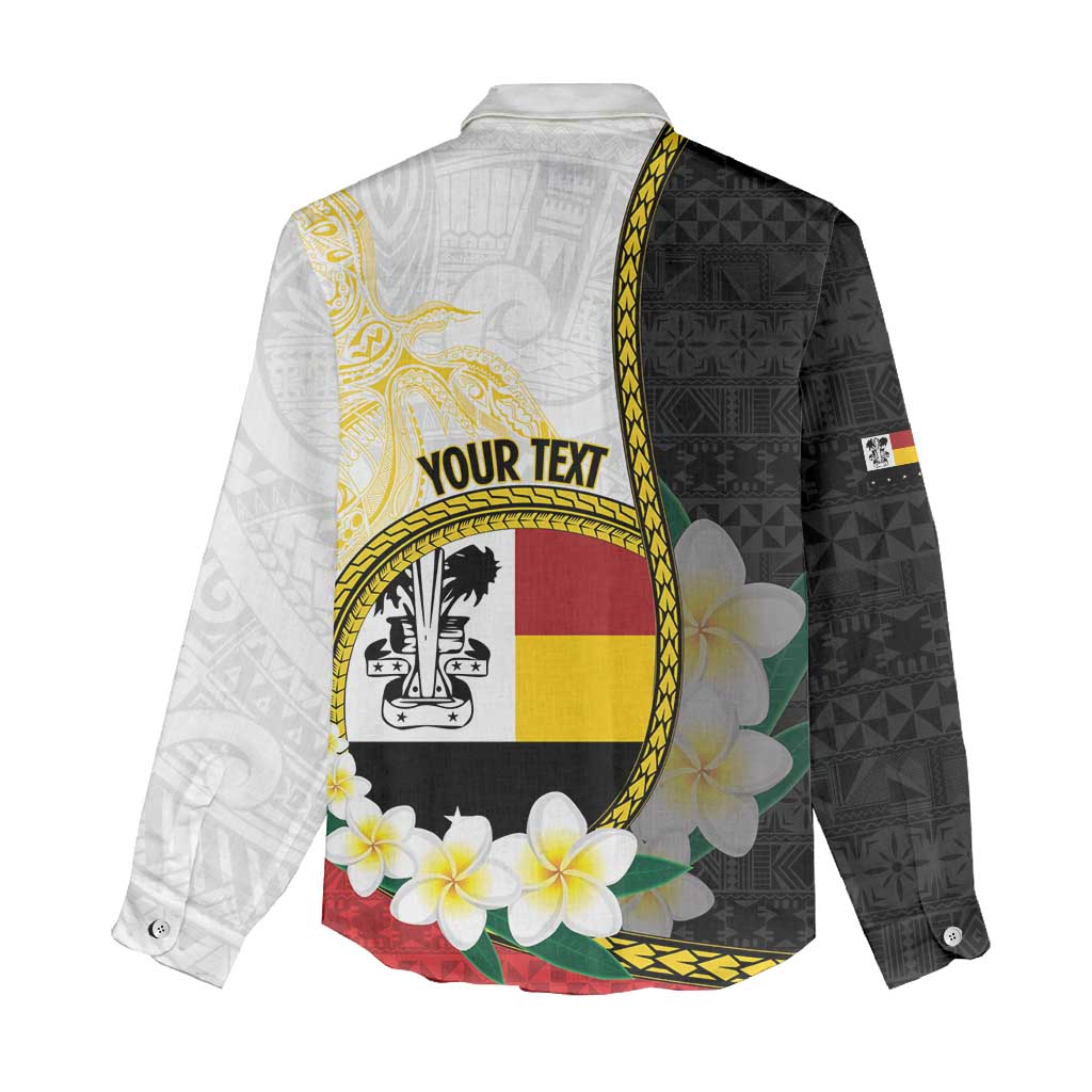 Personalised PNG Madang Provins Women Casual Shirt Papua New Guinea Plumeria Melanesian Pattern LT14 - Polynesian Pride