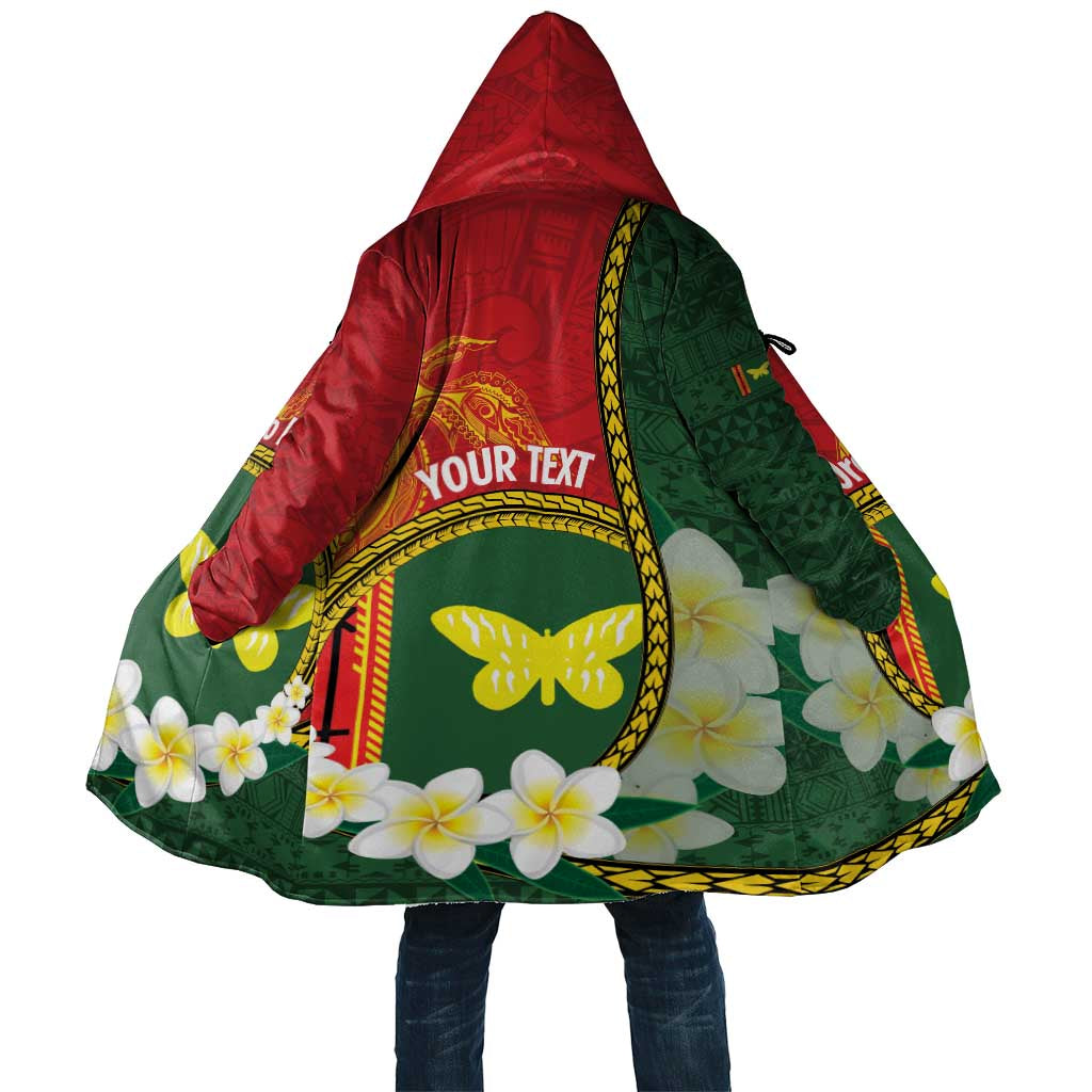 Personalised PNG Oro Provins Cloak Papua New Guinea Plumeria Melanesian Pattern - Polynesian Pride