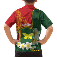 Personalised PNG Oro Provins Family Matching Long Sleeve Bodycon Dress and Hawaiian Shirt Papua New Guinea Plumeria Melanesian Pattern LT14 - Polynesian Pride