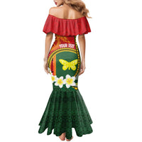 Personalised PNG Oro Provins Family Matching Mermaid Dress and Hawaiian Shirt Papua New Guinea Plumeria Melanesian Pattern LT14 - Polynesian Pride
