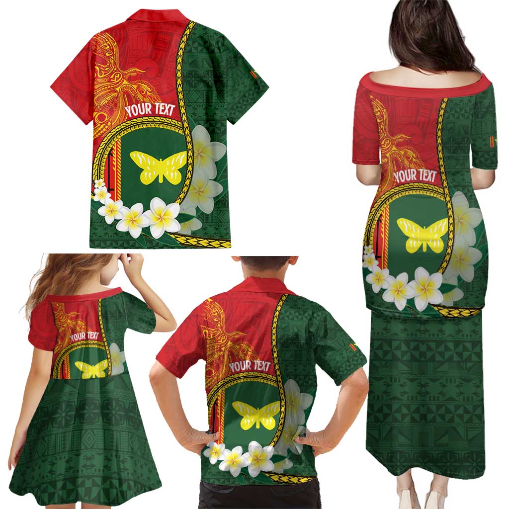 Personalised PNG Oro Provins Family Matching Puletasi and Hawaiian Shirt Papua New Guinea Plumeria Melanesian Pattern LT14 - Polynesian Pride