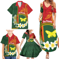 Personalised PNG Oro Provins Family Matching Summer Maxi Dress and Hawaiian Shirt Papua New Guinea Plumeria Melanesian Pattern LT14 - Polynesian Pride