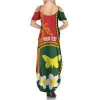 Personalised PNG Oro Provins Family Matching Summer Maxi Dress and Hawaiian Shirt Papua New Guinea Plumeria Melanesian Pattern LT14 - Polynesian Pride