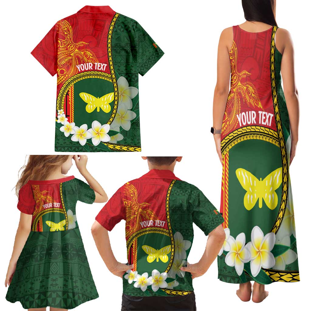 Personalised PNG Oro Provins Family Matching Tank Maxi Dress and Hawaiian Shirt Papua New Guinea Plumeria Melanesian Pattern LT14 - Polynesian Pride