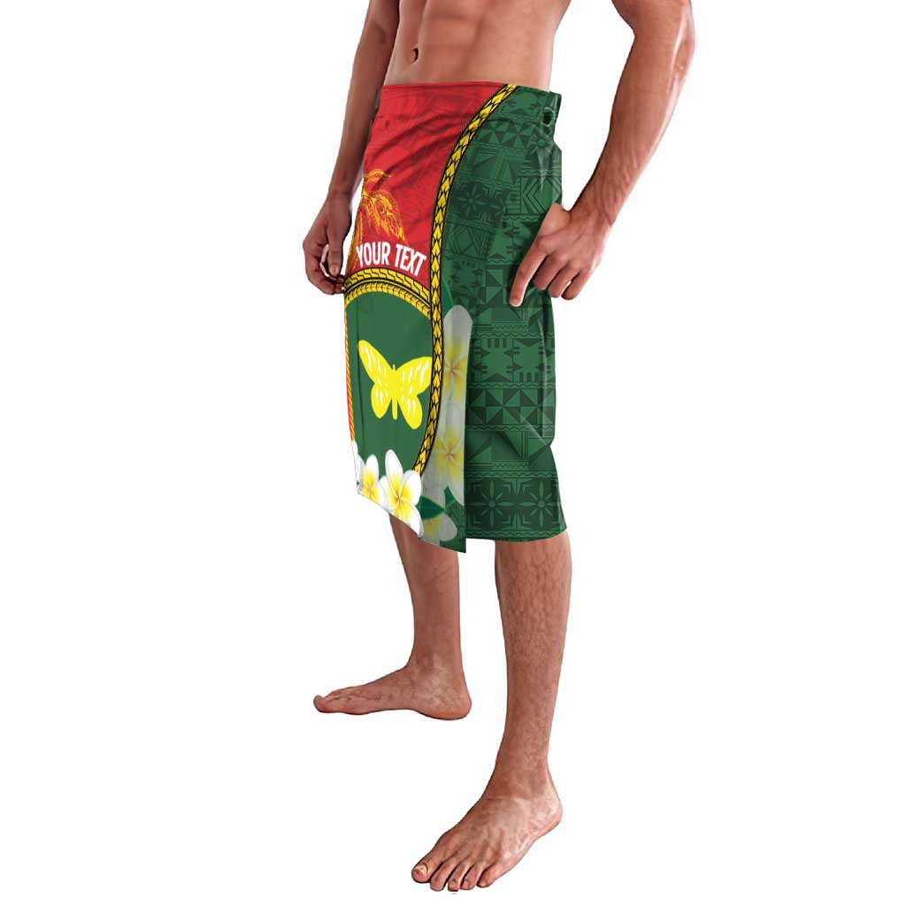 Personalised PNG Oro Provins Lavalava Papua New Guinea Plumeria Melanesian Pattern - Polynesian Pride