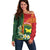 Personalised PNG Oro Provins Off Shoulder Sweater Papua New Guinea Plumeria Melanesian Pattern - Polynesian Pride