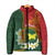 Personalised PNG Oro Provins Padded Jacket Papua New Guinea Plumeria Melanesian Pattern - Polynesian Pride