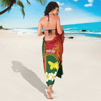 Personalised PNG Oro Provins Sarong Papua New Guinea Plumeria Melanesian Pattern - Polynesian Pride