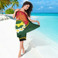 Personalised PNG Oro Provins Sarong Papua New Guinea Plumeria Melanesian Pattern - Polynesian Pride