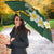 Personalised PNG Oro Provins Umbrella Papua New Guinea Plumeria Melanesian Pattern - Polynesian Pride