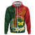 Personalised PNG Oro Provins Zip Hoodie Papua New Guinea Plumeria Melanesian Pattern - Polynesian Pride