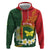 Personalised PNG Oro Provins Zip Hoodie Papua New Guinea Plumeria Melanesian Pattern - Polynesian Pride