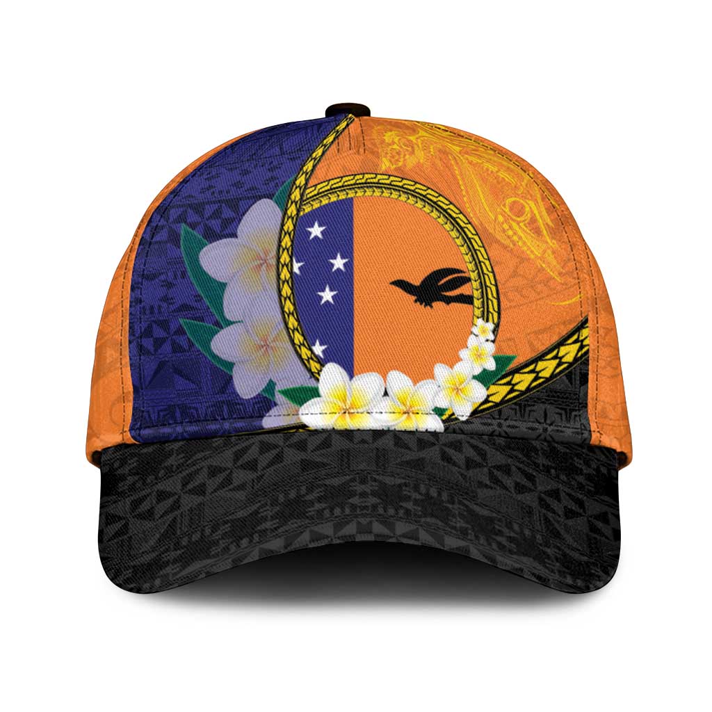 PNG Niu Ailan Classic Cap Papua New Guinea Plumeria Melanesian Pattern - Polynesian Pride