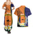 Personalised PNG Niu Ailan Couples Matching Summer Maxi Dress and Hawaiian Shirt Papua New Guinea Plumeria Melanesian Pattern - Polynesian Pride