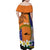 Personalised PNG Niu Ailan Family Matching Off Shoulder Maxi Dress and Hawaiian Shirt Papua New Guinea Plumeria Melanesian Pattern - Polynesian Pride