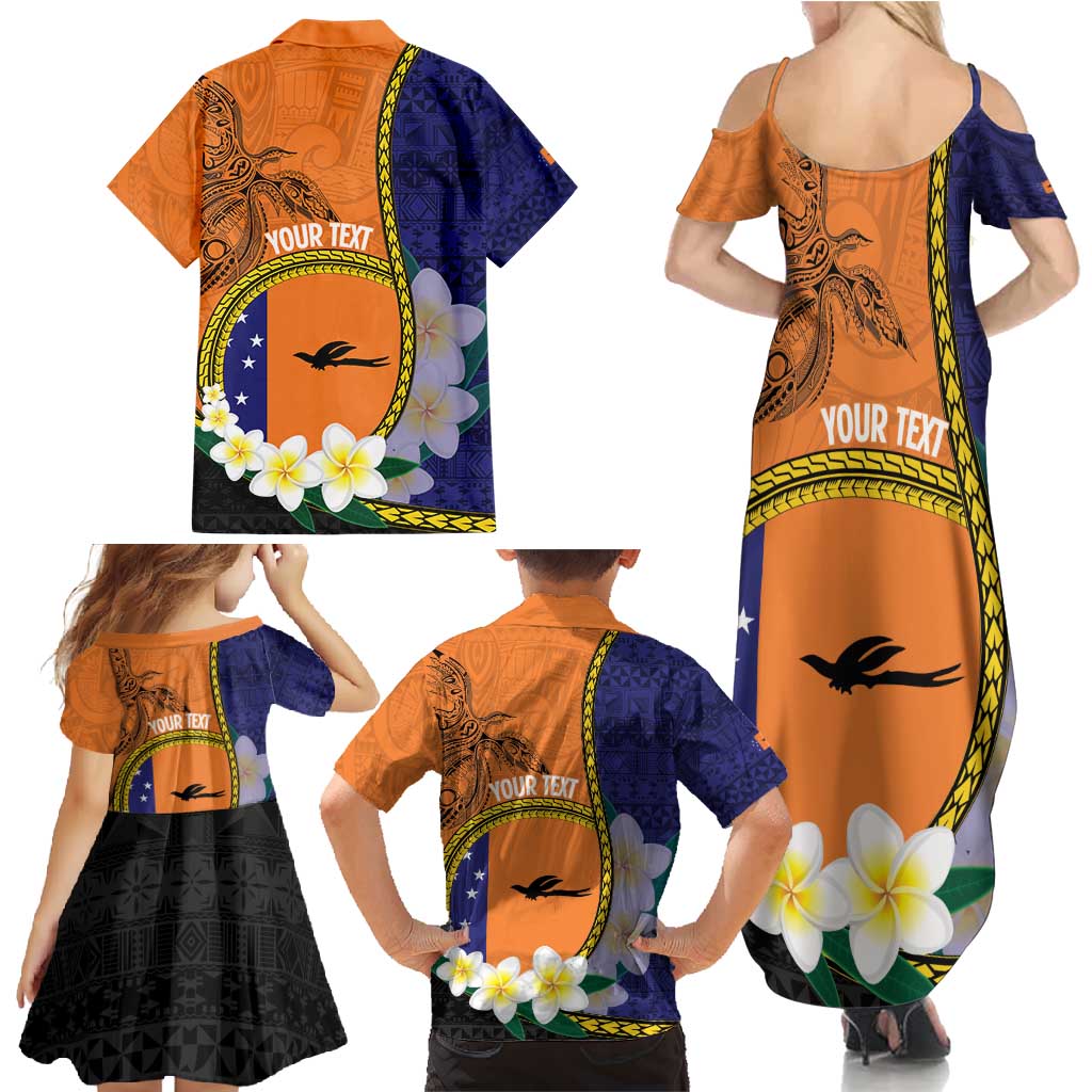 Personalised PNG Niu Ailan Family Matching Summer Maxi Dress and Hawaiian Shirt Papua New Guinea Plumeria Melanesian Pattern LT14 - Polynesian Pride