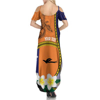 Personalised PNG Niu Ailan Family Matching Summer Maxi Dress and Hawaiian Shirt Papua New Guinea Plumeria Melanesian Pattern LT14 - Polynesian Pride