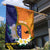 Personalised PNG Niu Ailan Garden Flag Papua New Guinea Plumeria Melanesian Pattern - Polynesian Pride