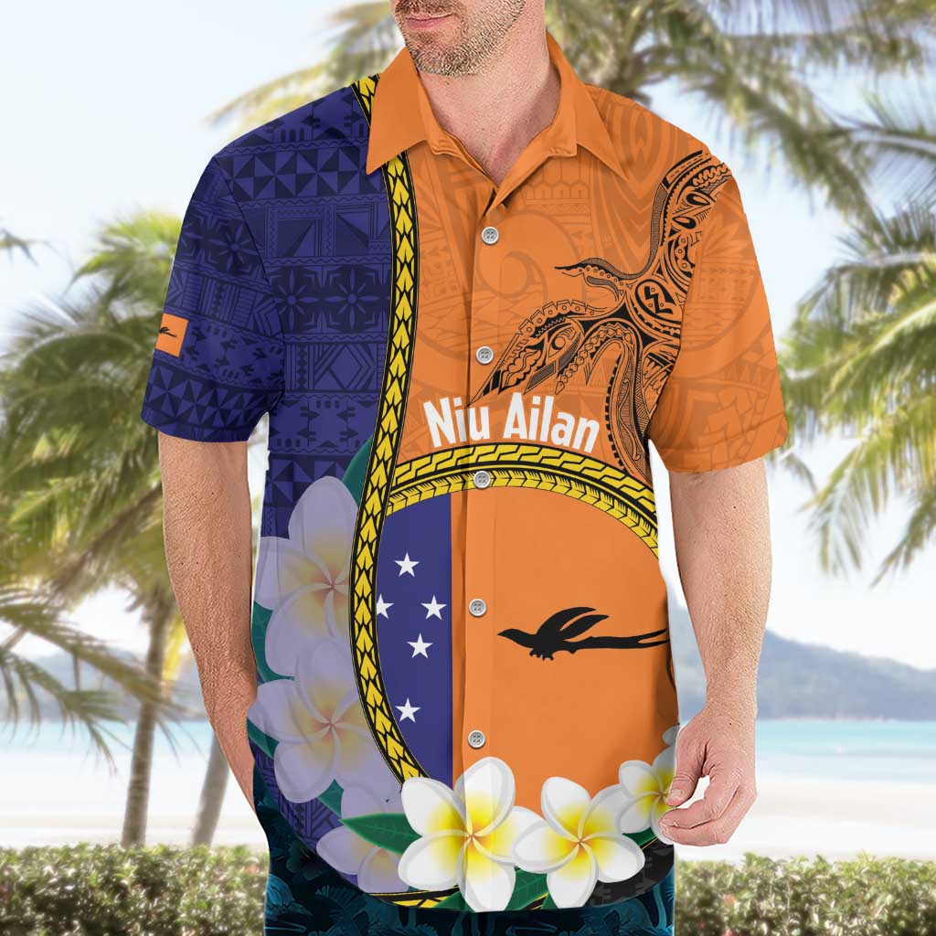 Personalised PNG Niu Ailan Hawaiian Shirt Papua New Guinea Plumeria Melanesian Pattern - Polynesian Pride