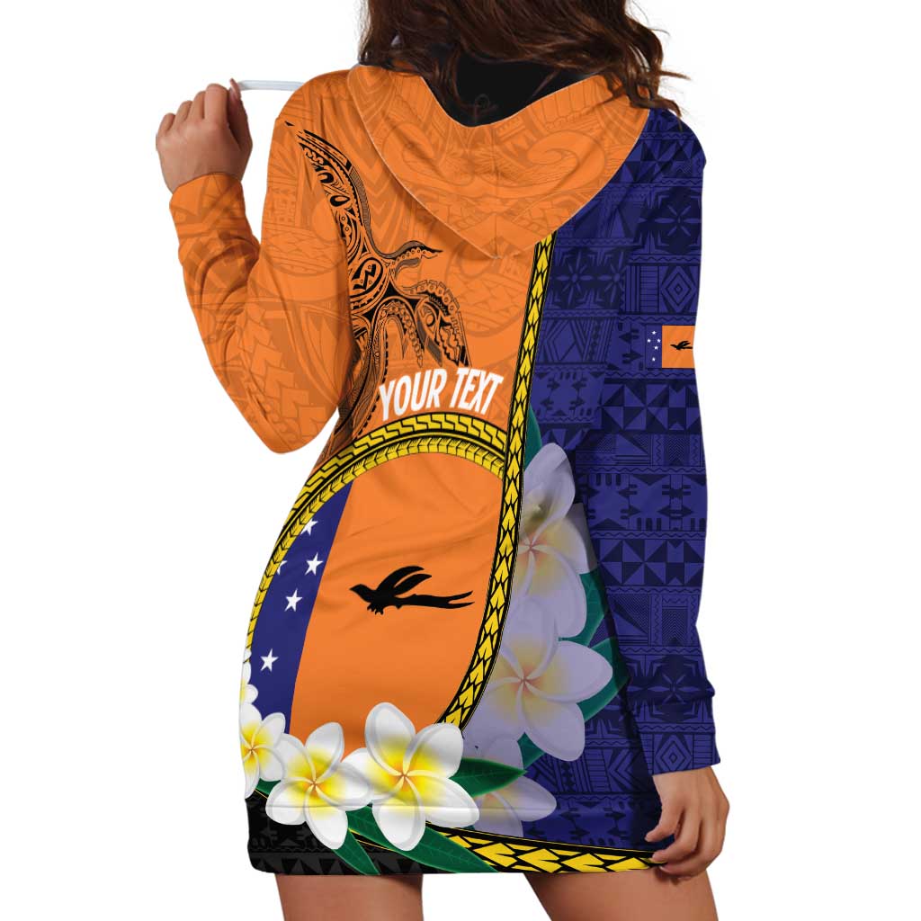Personalised PNG Niu Ailan Hoodie Dress Papua New Guinea Plumeria Melanesian Pattern LT14 - Polynesian Pride