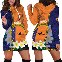 Personalised PNG Niu Ailan Hoodie Dress Papua New Guinea Plumeria Melanesian Pattern LT14 - Polynesian Pride