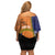 Personalised PNG Niu Ailan Off Shoulder Short Dress Papua New Guinea Plumeria Melanesian Pattern - Polynesian Pride