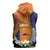 Personalised PNG Niu Ailan Sleeveless Zip Hoodie Papua New Guinea Plumeria Melanesian Pattern - Polynesian Pride