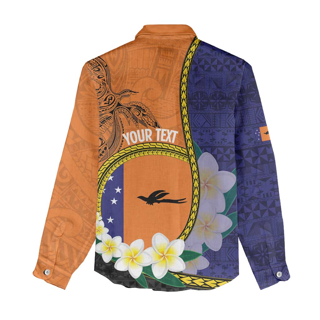 Personalised PNG Niu Ailan Women Casual Shirt Papua New Guinea Plumeria Melanesian Pattern LT14 - Polynesian Pride