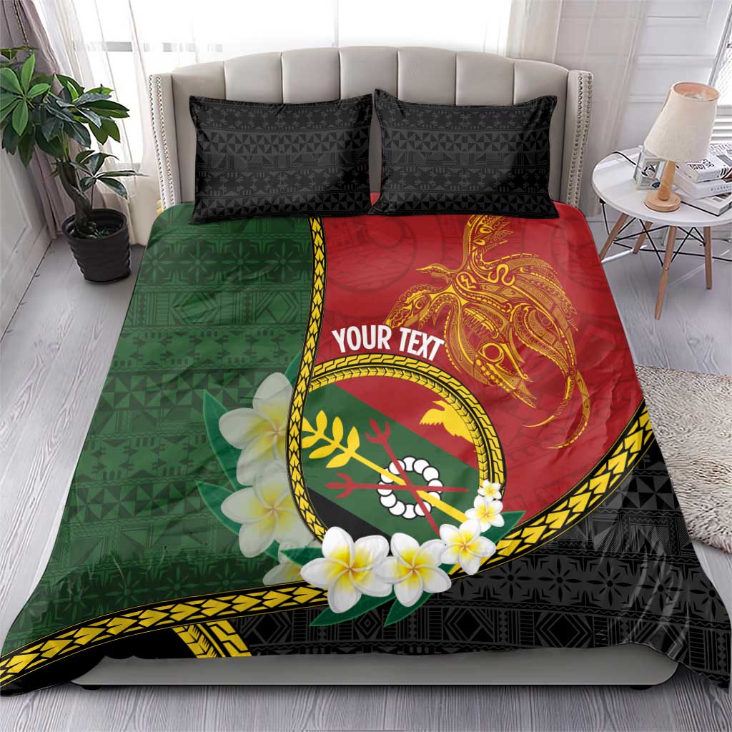 Personalised PNG Simbu Provins Bedding Set Papua New Guinea Plumeria Melanesian Pattern LT14 - Polynesian Pride