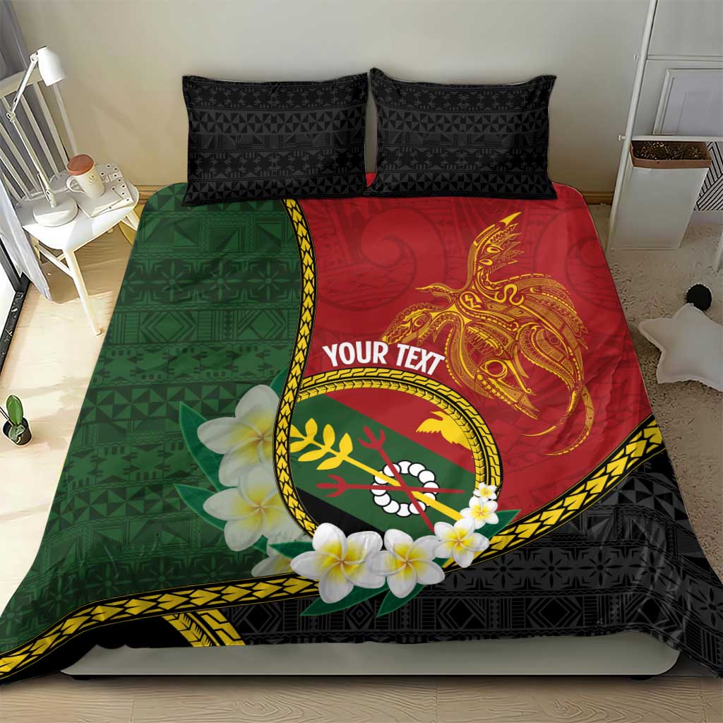 Personalised PNG Simbu Provins Bedding Set Papua New Guinea Plumeria Melanesian Pattern LT14 - Polynesian Pride