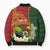 Personalised PNG Simbu Provins Bomber Puffer Jacket Papua New Guinea Plumeria Melanesian Pattern - Polynesian Pride