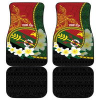 Personalised PNG Simbu Provins Car Mats Papua New Guinea Plumeria Melanesian Pattern LT14 - Polynesian Pride