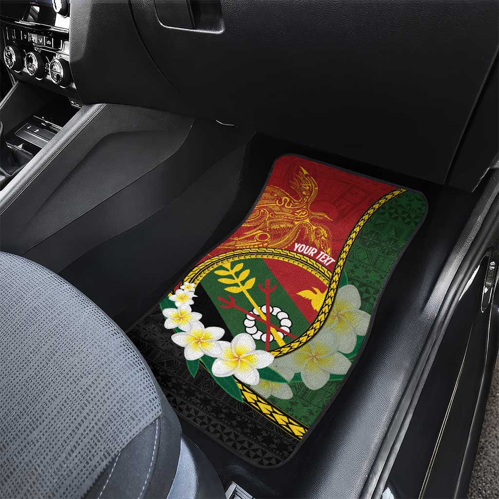 Personalised PNG Simbu Provins Car Mats Papua New Guinea Plumeria Melanesian Pattern LT14 - Polynesian Pride