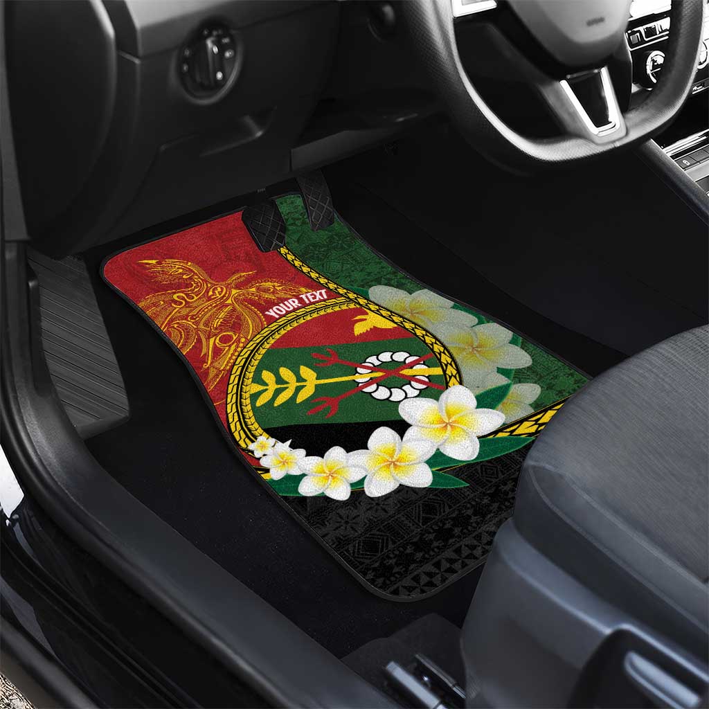 Personalised PNG Simbu Provins Car Mats Papua New Guinea Plumeria Melanesian Pattern LT14 - Polynesian Pride