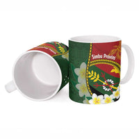 Personalised PNG Simbu Provins Ceramic Mug Papua New Guinea Plumeria Melanesian Pattern LT14 - Polynesian Pride