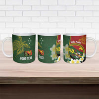 Personalised PNG Simbu Provins Ceramic Mug Papua New Guinea Plumeria Melanesian Pattern LT14 - Polynesian Pride