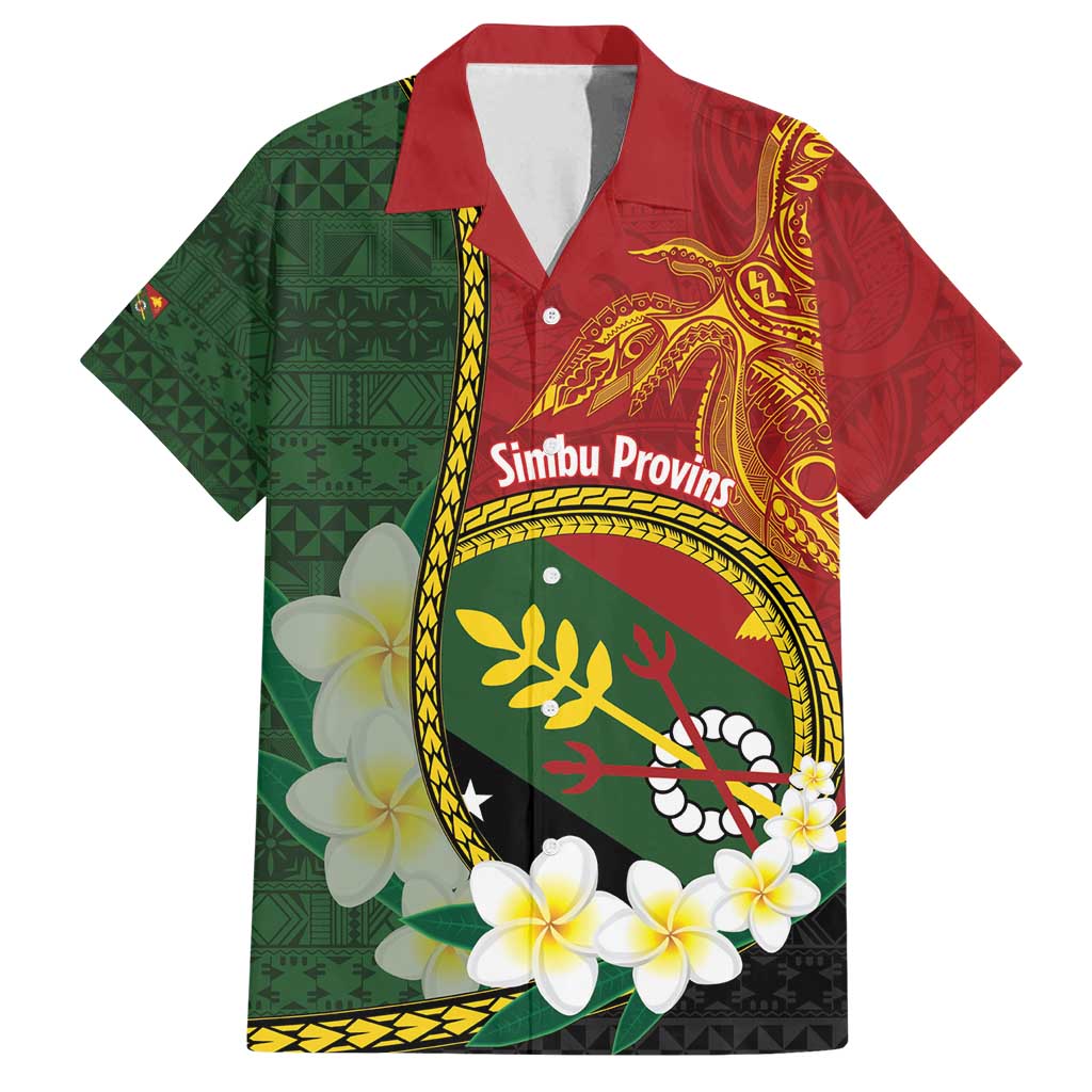 Personalised PNG Simbu Provins Family Matching Off Shoulder Short Dress and Hawaiian Shirt Papua New Guinea Plumeria Melanesian Pattern LT14 Dad's Shirt - Short Sleeve Green - Polynesian Pride