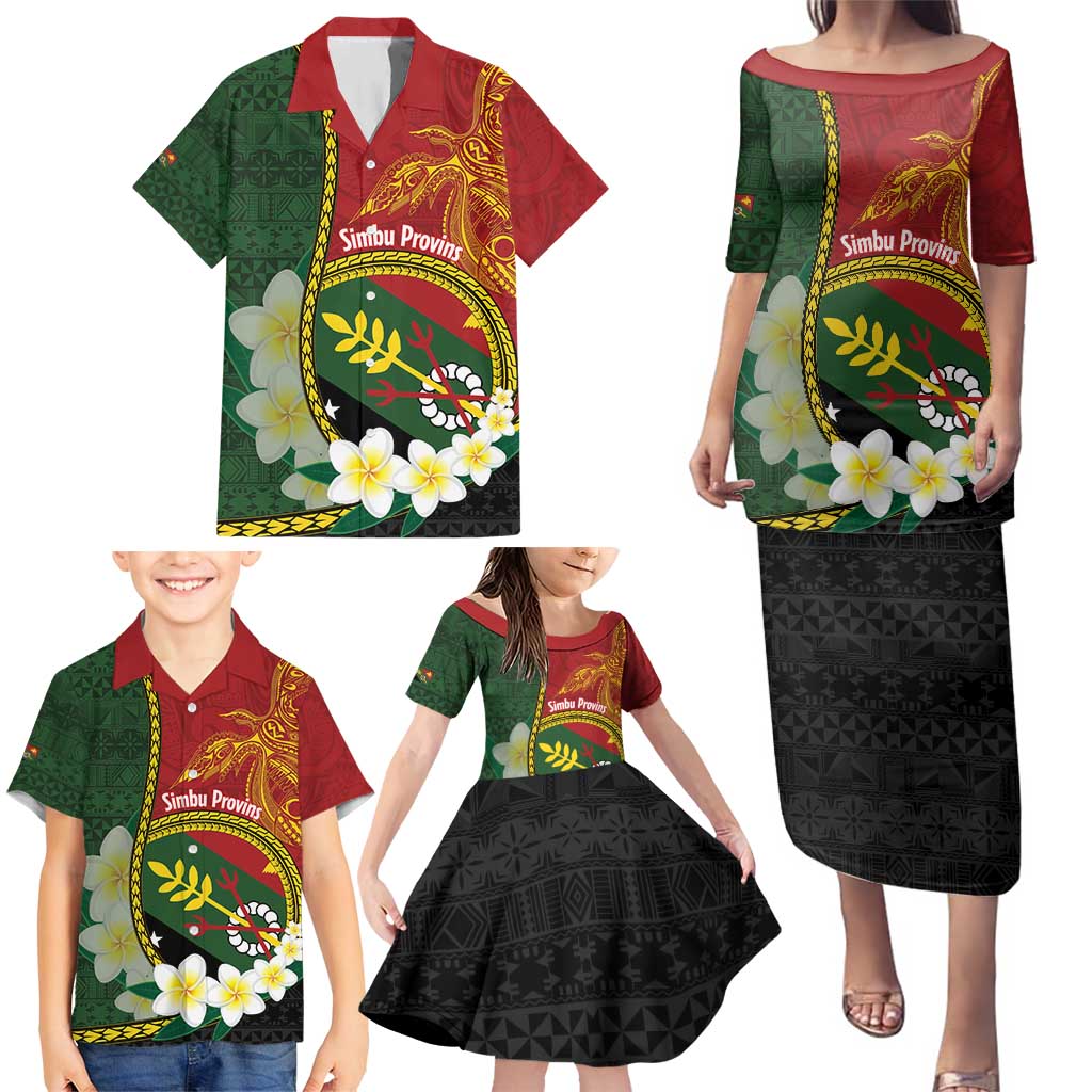 Personalised PNG Simbu Provins Family Matching Puletasi and Hawaiian Shirt Papua New Guinea Plumeria Melanesian Pattern LT14 - Polynesian Pride