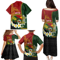 Personalised PNG Simbu Provins Family Matching Puletasi and Hawaiian Shirt Papua New Guinea Plumeria Melanesian Pattern LT14 - Polynesian Pride