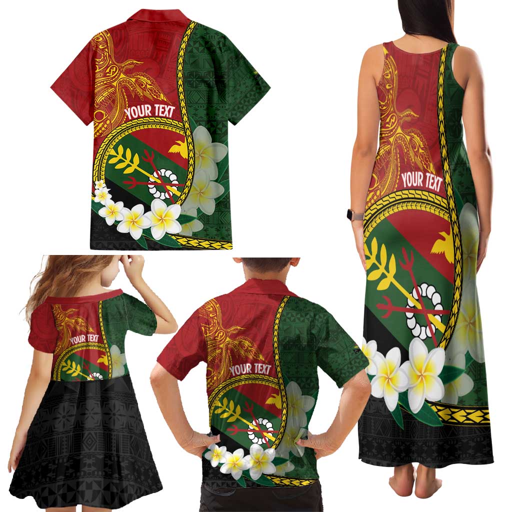 Personalised PNG Simbu Provins Family Matching Tank Maxi Dress and Hawaiian Shirt Papua New Guinea Plumeria Melanesian Pattern LT14 - Polynesian Pride