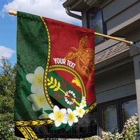 Personalised PNG Simbu Provins Garden Flag Papua New Guinea Plumeria Melanesian Pattern LT14 - Polynesian Pride