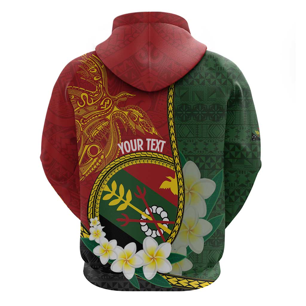 Personalised PNG Simbu Provins Hoodie Papua New Guinea Plumeria Melanesian Pattern - Polynesian Pride