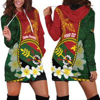 Personalised PNG Simbu Provins Hoodie Dress Papua New Guinea Plumeria Melanesian Pattern LT14 - Polynesian Pride