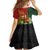 Personalised PNG Simbu Provins Kid Short Sleeve Dress Papua New Guinea Plumeria Melanesian Pattern - Polynesian Pride