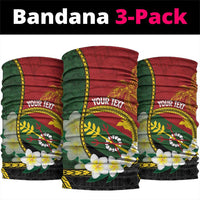 PNG Simbu Provins Neck Gaiter Papua New Guinea Plumeria Melanesian Pattern LT14